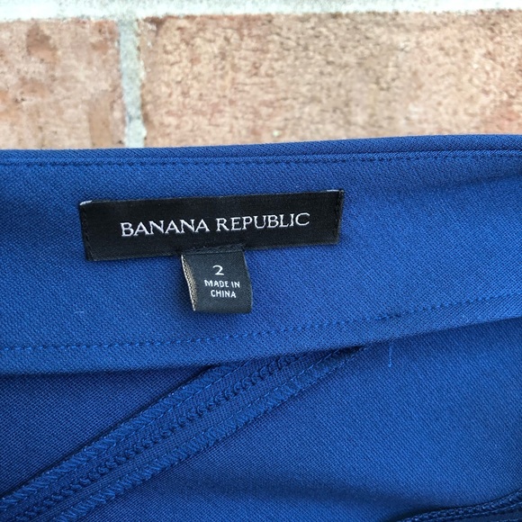 🌟SOLD Banana Republic blue A-line dress with short sleeves and zipper on back - Picture 3 of 4